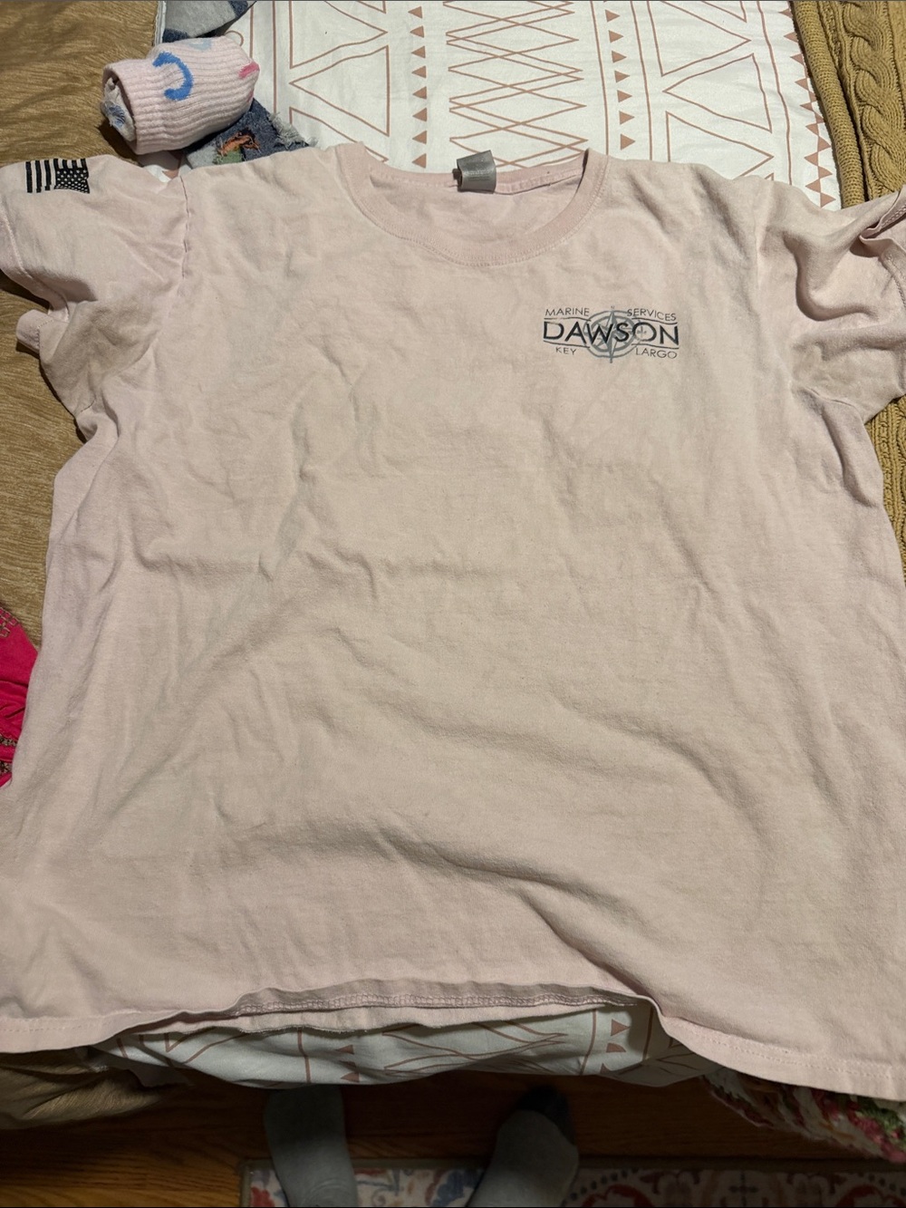 Gildan Light Pink Dawson Graphic Short Sleeve Tee